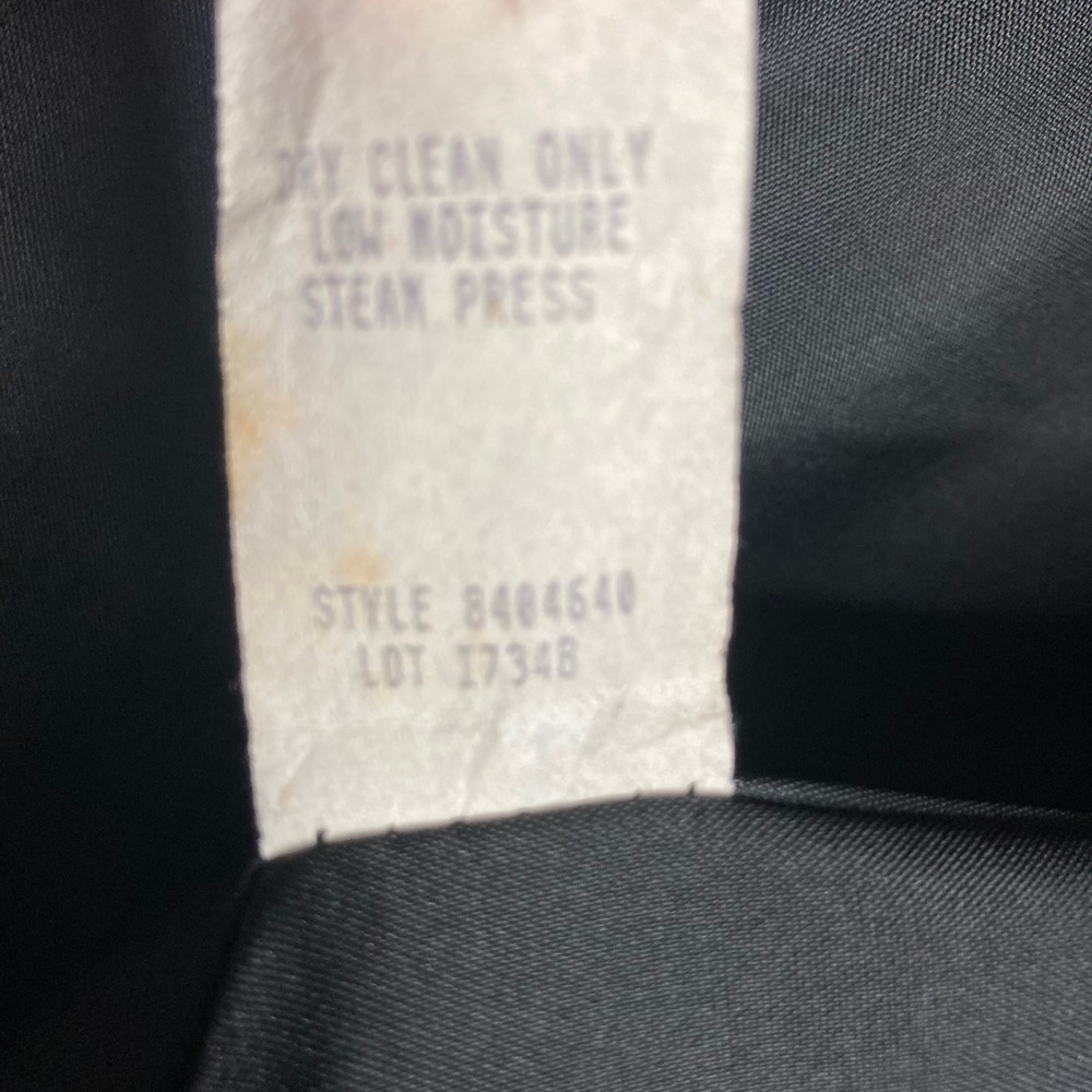 Vintage Danielle Martin‎ Wool Plaid Blazer Suede Collar Jacket Academia 8 Black - Picture 10 of 11